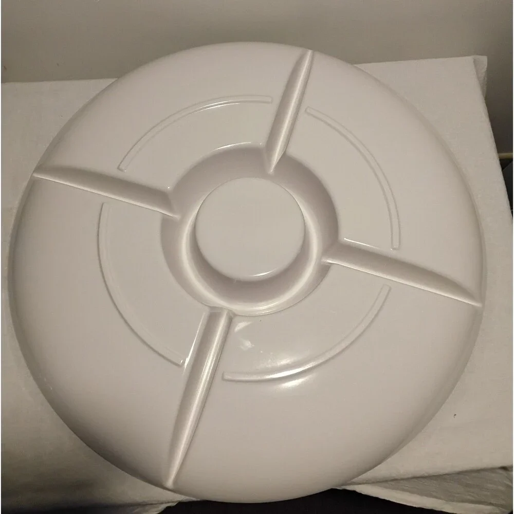 Tommy Bahama Round Tropical Melamine 5 Slot Serving Platter Excellent